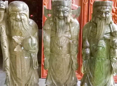 Phúc Lộc Thọ - Gỗ Đổi Màu - Cao 60